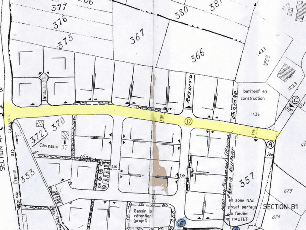 Schéma modificatif d'un « avant-projet d’urbanisation de principe, 1er et 2ème périmètres Le Colombier »
